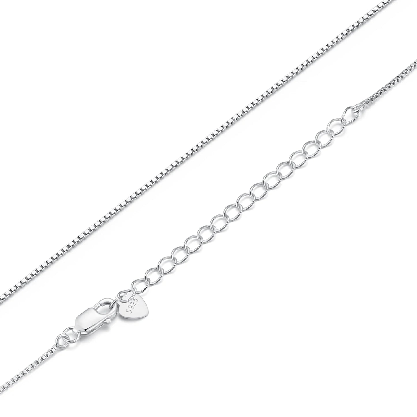 YASMINA Classic Basic Chain 100% 925 Sterling Silver Lobster Clasp Adjustable Necklace Chain Fashion Jewelry for Women